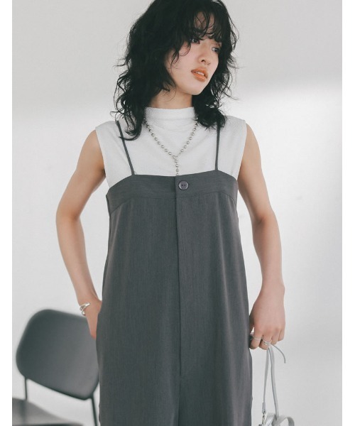 Re:EDIT（リエディ）の「[2023 SUMMER COLLECTION]カットジャガードプチハイネックノースリーブトップス（Tシャツ/カットソー・レディース・ホワイト/モカ/ブラック/ブルー・LARGE/MEDIUM）」の2枚目の写真