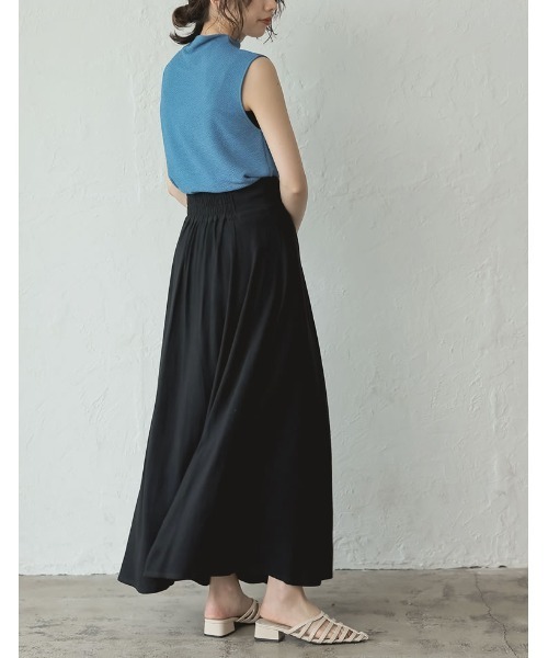Re:EDIT（リエディ）の「[2023 SUMMER COLLECTION]カットジャガードプチハイネックノースリーブトップス（Tシャツ/カットソー・レディース・ホワイト/モカ/ブラック/ブルー・LARGE/MEDIUM）」の18枚目の写真