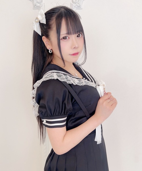 MA*RS(アメーバーマーズ)の「半袖ラインセーラーブラウス(シャツ/ブラウス・レディース・ピンク/ホワイト/ブラック・FREE)」の18枚目の写真