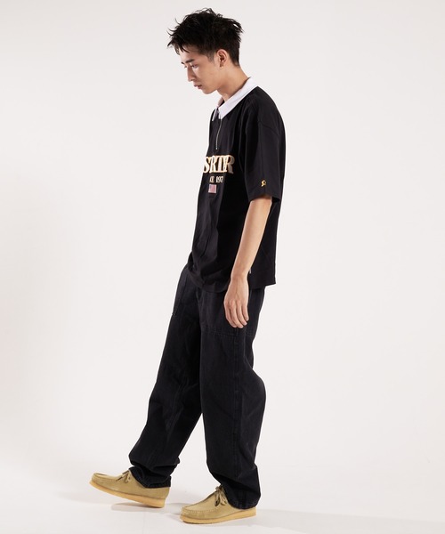 STARTER(スターター)の「STARTER-ハーフジップ衿配色Tシャツ(Tシャツ/カットソー・メンズ・ブラック/ベージュ・L/XL)」の19枚目の写真