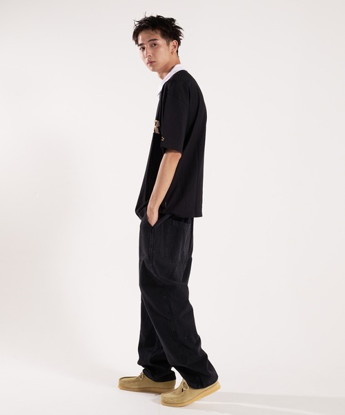 STARTER(スターター)の「STARTER-ハーフジップ衿配色Tシャツ(Tシャツ/カットソー・メンズ・ブラック/ベージュ・L/XL)」の20枚目の写真