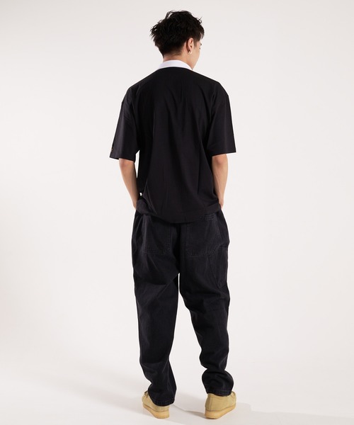 STARTER(スターター)の「STARTER-ハーフジップ衿配色Tシャツ(Tシャツ/カットソー・メンズ・ブラック/ベージュ・L/XL)」の22枚目の写真