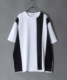 amundsen  cloth switching T-shirt /梨地 切り替え Tシャツ