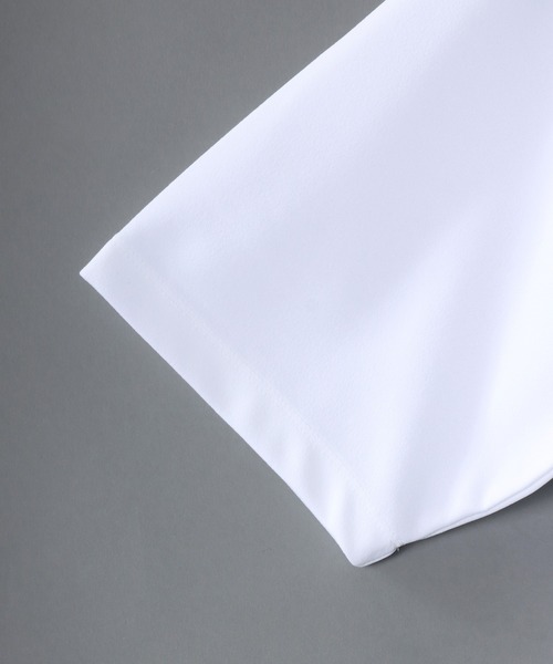 SITRY（シトリー）の「amundsen  cloth switching T-shirt /梨地 切り替え Tシャツ（Tシャツ/カットソー・メンズ・グレイッシュブルー/ホワイト/ライトグレー/ブラック・M/L）」の7枚目の写真