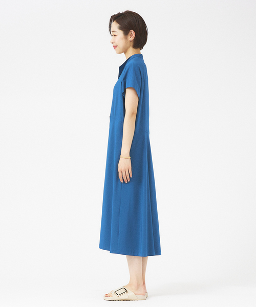 qualite（カリテ）の「ウエストタックワンピース（ワンピース・レディース・ベージュ/チャコールグレー/ブルー・38/36）」の7枚目の写真