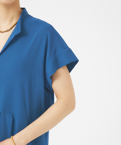 qualite（カリテ）の「ウエストタックワンピース（ワンピース・レディース・ベージュ/チャコールグレー/ブルー・38/36）」の10枚目の写真