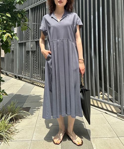 qualite（カリテ）の「ウエストタックワンピース（ワンピース・レディース・ベージュ/チャコールグレー/ブルー・38/36）」の19枚目の写真