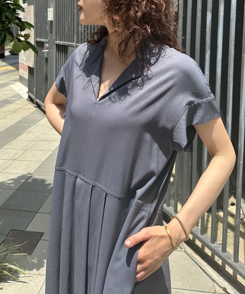 qualite（カリテ）の「ウエストタックワンピース（ワンピース・レディース・ベージュ/チャコールグレー/ブルー・38/36）」の17枚目の写真