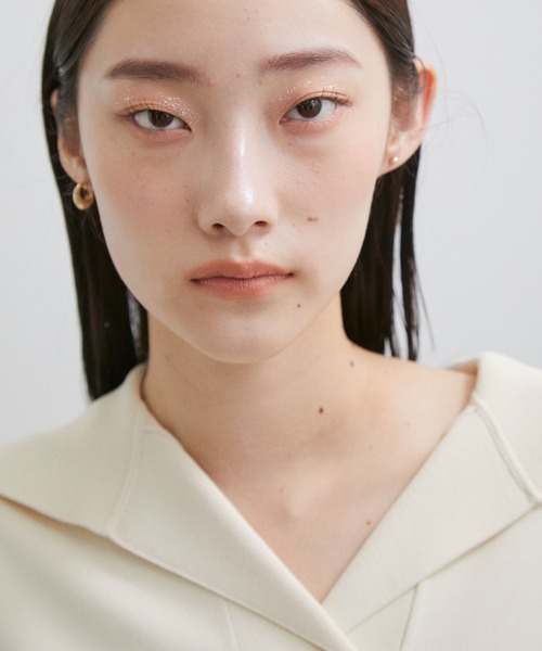 ADAM ET ROPE'（アダムエロペ）の「【LES BIJOUX】メタルフープ＆パールセットピアス（ピアス（両耳用）・レディース・シルバー/ゴールド・FREE）」の8枚目の写真