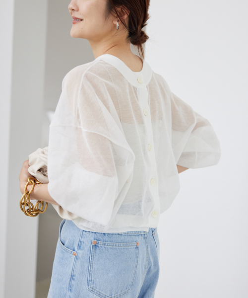 ★専用★新品　SLOBE IENA シアーラミーカーディガン　白 SLOBE IENA｜シアーラミーカーディガン | Rakuten Fashion(楽天