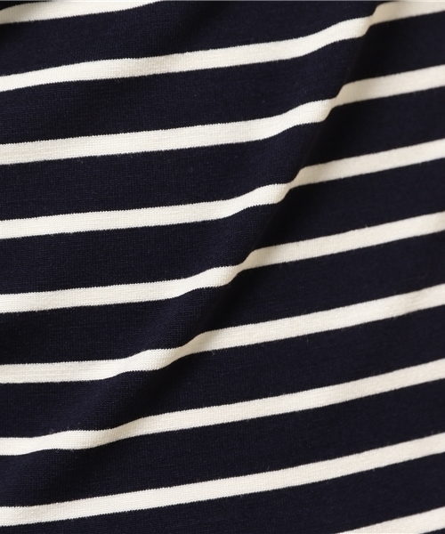 LIMITLESS LUXURY(リミットレスラグジュアリー)の「フリルボーダーカットソー◆(Tシャツ/カットソー・レディース・グレー/ホワイト/ネイビー・FREE)」の7枚目の写真