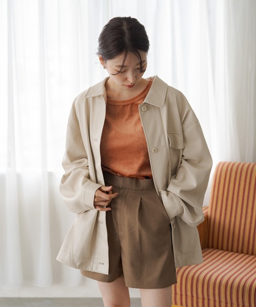 Kastane（カスタネ）の「【SET UP対応】カルゼタックショートパンツ（その他パンツ・レディース・ブラック/ブラウン/グレー・FREE）」の7枚目の写真