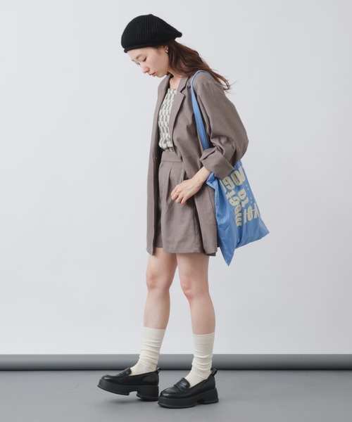 Kastane（カスタネ）の「【SET UP対応】カルゼタックショートパンツ（その他パンツ・レディース・ブラック/ブラウン/グレー・FREE）」の10枚目の写真