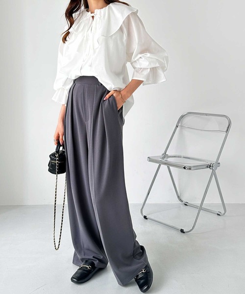 VARIATE ワイドスラックス Perfect Suit FActory スラックス パンツ ヴィンテージツイード