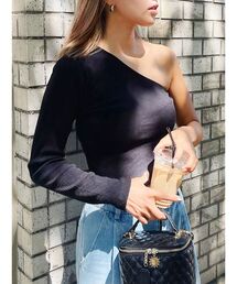 EVRIS | ワンショルダークロップドトップス(Tシャツ/カットソー)