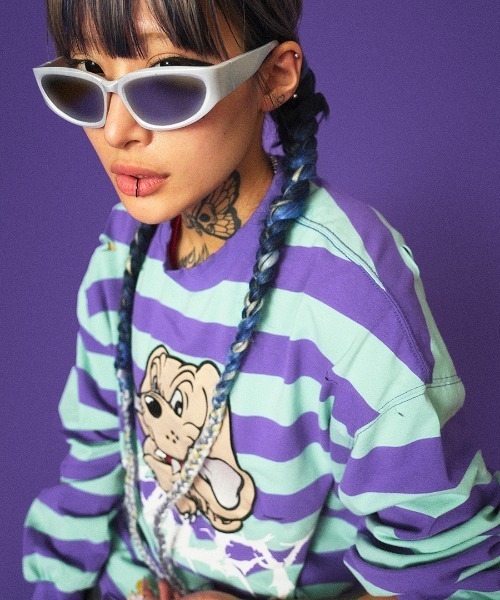 GALFY ガルフィー ボーダー長袖Tシャツ GALFY(ガルフィー)の「GALFY/ガルフィー/ビリビリボーダー