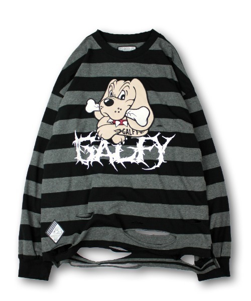 GALFY（ガルフィー）の「GALFY/ガルフィー/ビリビリボーダー ロンTee