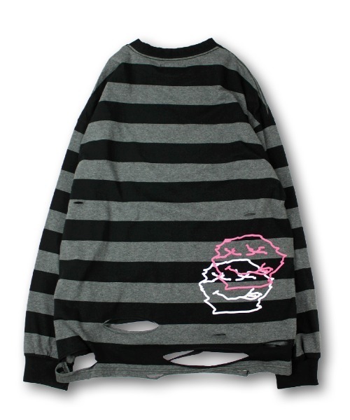 GALFY（ガルフィー）の「GALFY/ガルフィー/ビリビリボーダー ロンTee