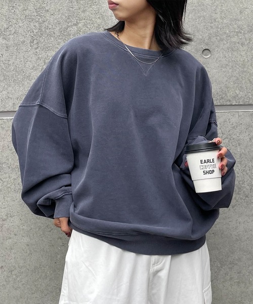 Chillfar(チルファー)の「ピグメントカラースウェット(スウェット・レディース・ピンク/アイボリー/ネイビー/ブラック/ブルー・FREE)」の4枚目の写真