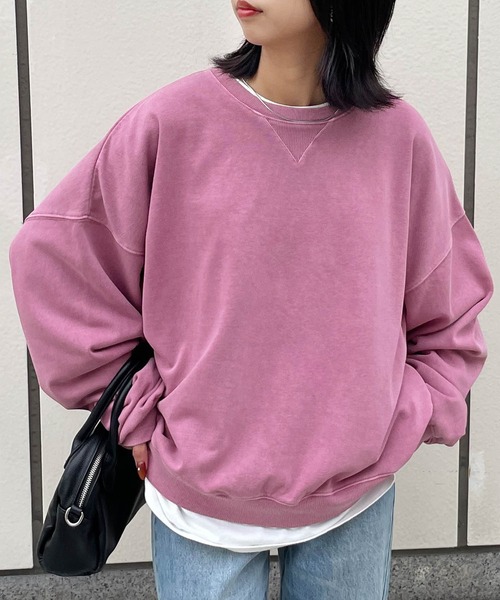 Chillfar(チルファー)の「ピグメントカラースウェット(スウェット・レディース・ピンク/アイボリー/ネイビー/ブラック/ブルー・FREE)」の5枚目の写真