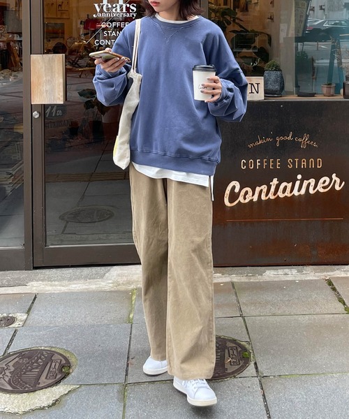 Chillfar(チルファー)の「ピグメントカラースウェット(スウェット・レディース・ピンク/アイボリー/ネイビー/ブラック/ブルー・FREE)」の15枚目の写真
