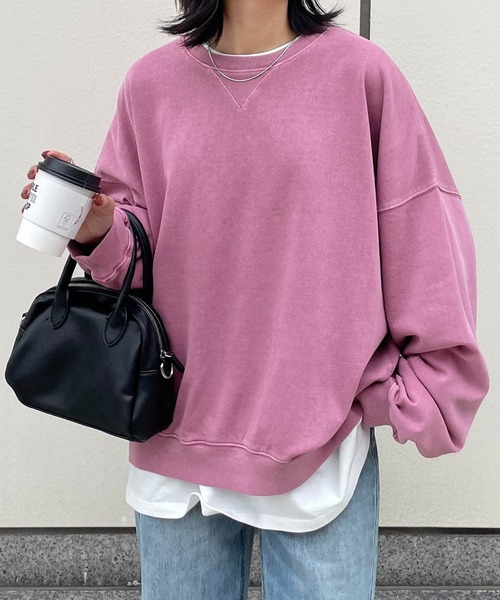 Chillfar(チルファー)の「ピグメントカラースウェット(スウェット・レディース・ピンク/アイボリー/ネイビー/ブラック/ブルー・FREE)」の17枚目の写真