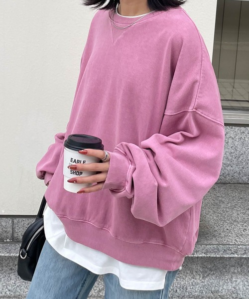 Chillfar(チルファー)の「ピグメントカラースウェット(スウェット・レディース・ピンク/アイボリー/ネイビー/ブラック/ブルー・FREE)」の18枚目の写真