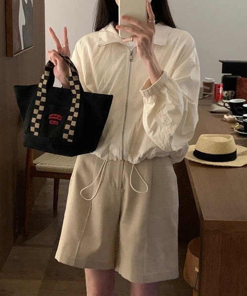gossip!ロサンゼルス(ゴシップロサンゼルス)の「YUGA フードジッパー ジャケット(その他アウター・レディース・ライトグレー/カーキ/ダークグレー/ホワイト・FREE)」の6枚目の写真