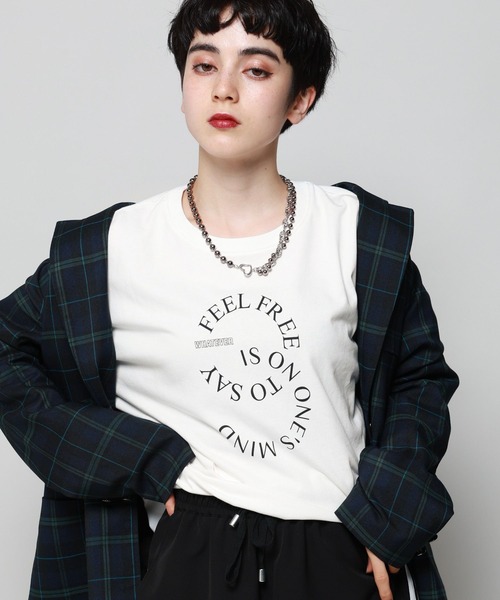 PAGEBOY（ページボーイ）の「サークルロゴロンT（Tシャツ/カットソー・レディース・ブラック/オフホワイト・FREE）」の11枚目の写真