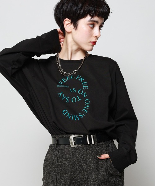 PAGEBOY（ページボーイ）の「サークルロゴロンT（Tシャツ/カットソー・レディース・ブラック/オフホワイト・FREE）」の21枚目の写真