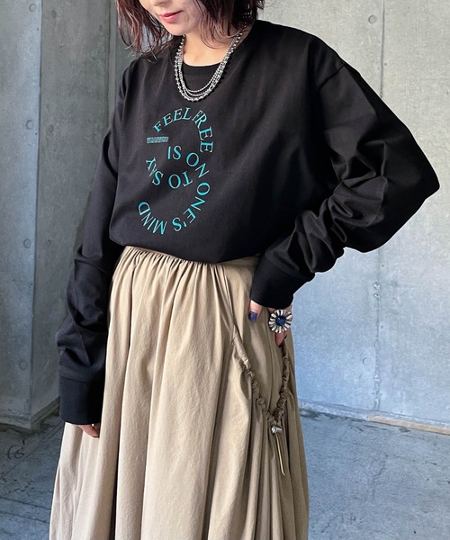 PAGEBOY（ページボーイ）の「サークルロゴロンT（Tシャツ/カットソー・レディース・ブラック/オフホワイト・FREE）」の14枚目の写真