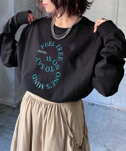 PAGEBOY（ページボーイ）の「サークルロゴロンT（Tシャツ/カットソー・レディース・ブラック/オフホワイト・FREE）」の15枚目の写真