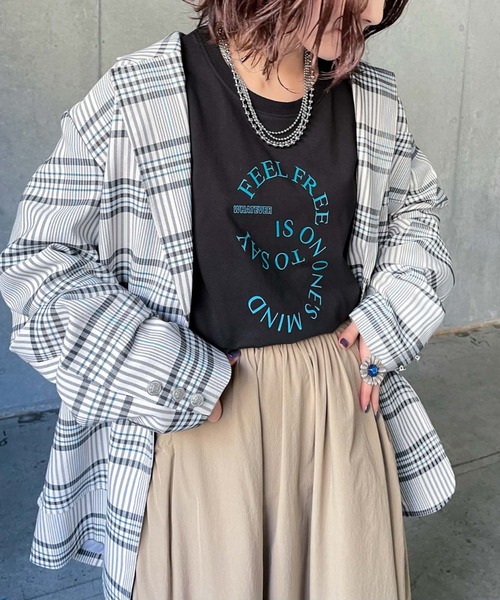 PAGEBOY（ページボーイ）の「サークルロゴロンT（Tシャツ/カットソー・レディース・ブラック/オフホワイト・FREE）」の16枚目の写真