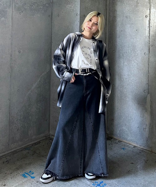 PAGEBOY（ページボーイ）の「サークルロゴロンT（Tシャツ/カットソー・レディース・ブラック/オフホワイト・FREE）」の6枚目の写真