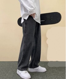 COMON＋（コモンプラス）の「11オンス ビンテージウォッシュ ワイド デニム ジーンズ（デニムパンツ）」