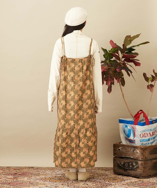 CUBE SUGAR（キューブシュガー）の「インドコットン総柄ティアードキャミワンピース（ワンピース・レディース・ブルー/レッド/イエロー・M）」の10枚目の写真