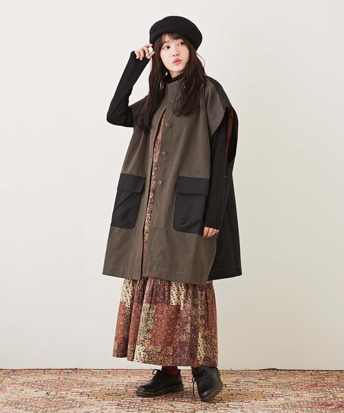 CUBE SUGAR（キューブシュガー）の「インドコットン総柄ティアードキャミワンピース（ワンピース・レディース・ブルー/レッド/イエロー・M）」の11枚目の写真