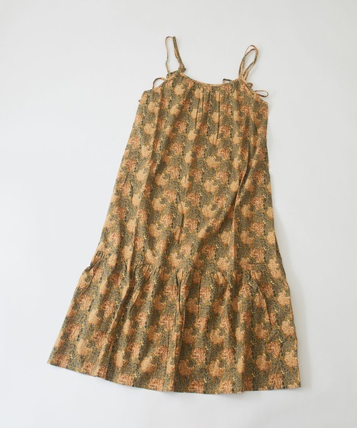 CUBE SUGAR（キューブシュガー）の「インドコットン総柄ティアードキャミワンピース（ワンピース・レディース・ブルー/レッド/イエロー・M）」の21枚目の写真