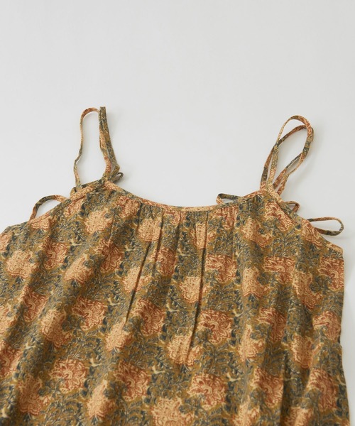 CUBE SUGAR（キューブシュガー）の「インドコットン総柄ティアードキャミワンピース（ワンピース・レディース・ブルー/レッド/イエロー・M）」の22枚目の写真