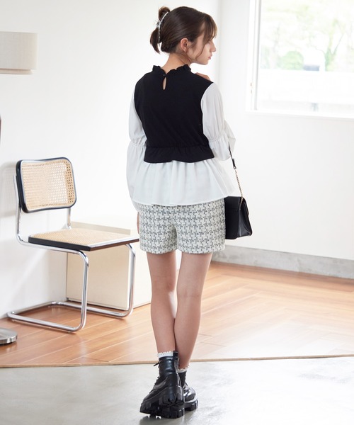 セットアップ可】ツイードデザイン ショートパンツ(130cm～150cm
