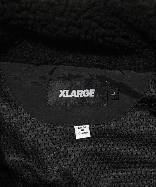 XLARGE（エクストララージ）の「PANELED BOA FLEECE JACKET（ブルゾン・メンズ・ブラック/オリーブ/ブラウン・XL/L/M/S）」の8枚目の写真