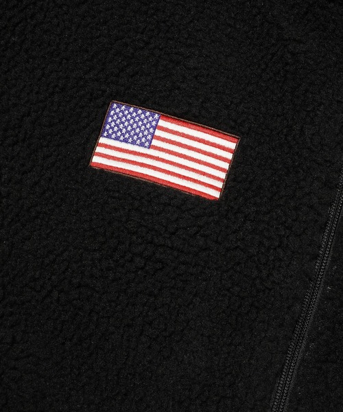 XLARGE（エクストララージ）の「PANELED BOA FLEECE JACKET（ブルゾン・メンズ・ブラック/オリーブ/ブラウン・XL/L/M/S）」の9枚目の写真