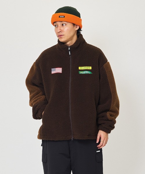 XLARGE（エクストララージ）の「PANELED BOA FLEECE JACKET（ブルゾン・メンズ・ブラック/オリーブ/ブラウン・XL/L/M/S）」の18枚目の写真