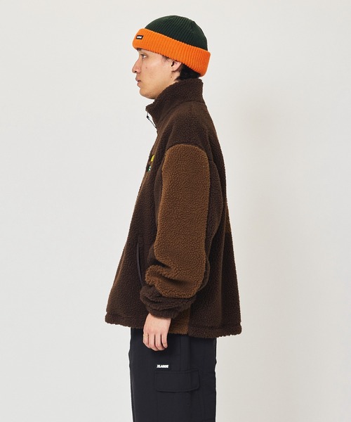 XLARGE（エクストララージ）の「PANELED BOA FLEECE JACKET（ブルゾン・メンズ・ブラック/オリーブ/ブラウン・XL/L/M/S）」の19枚目の写真