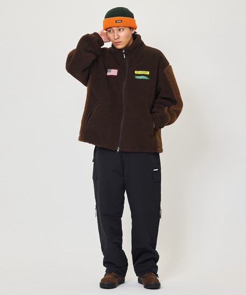 XLARGE（エクストララージ）の「PANELED BOA FLEECE JACKET（ブルゾン・メンズ・ブラック/オリーブ/ブラウン・XL/L/M/S）」の21枚目の写真