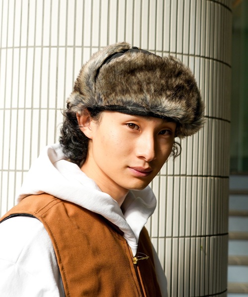 BEN DAVIS（ベンデイビス）の「【BEN DAVIS/ベンデイビス】フライトキャップ 　BDW-8686（キャップ・メンズ・ブラック/ベージュ・FREE）」の2枚目の写真