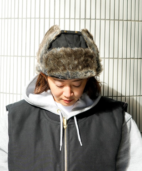 BEN DAVIS（ベンデイビス）の「【BEN DAVIS/ベンデイビス】フライトキャップ 　BDW-8686（キャップ・メンズ・ブラック/ベージュ・FREE）」の3枚目の写真