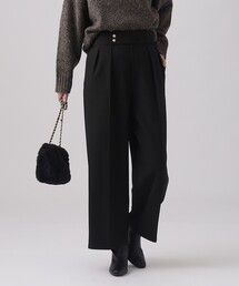 DRESKIP | 大人の高見え ウールフィール ワイドパンツ(その他パンツ)