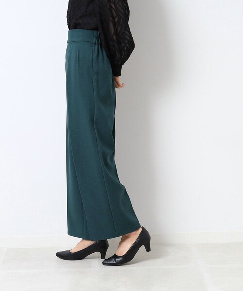 DRESKIP（ドレスキップ）の「◆大人の高見え ウールフィール ワイドパンツ（その他パンツ・レディース・ダークブラウン系1/キャメル/ブラック/ダークグリーン/グレー系その他2・04/03/02）」の8枚目の写真