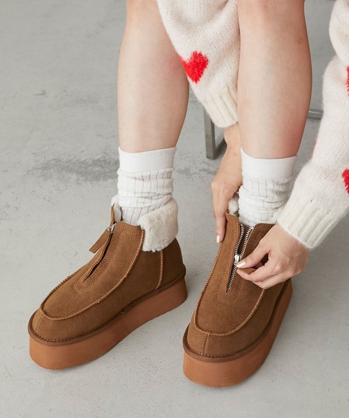 forksy.（フォルクシー）の「【forksy.】ボリュームソール フェイクムートン チロリアンブーツ（ブーツ・レディース・ブラック/キャメル/ブラウン・L/LL/M/S）」の15枚目の写真